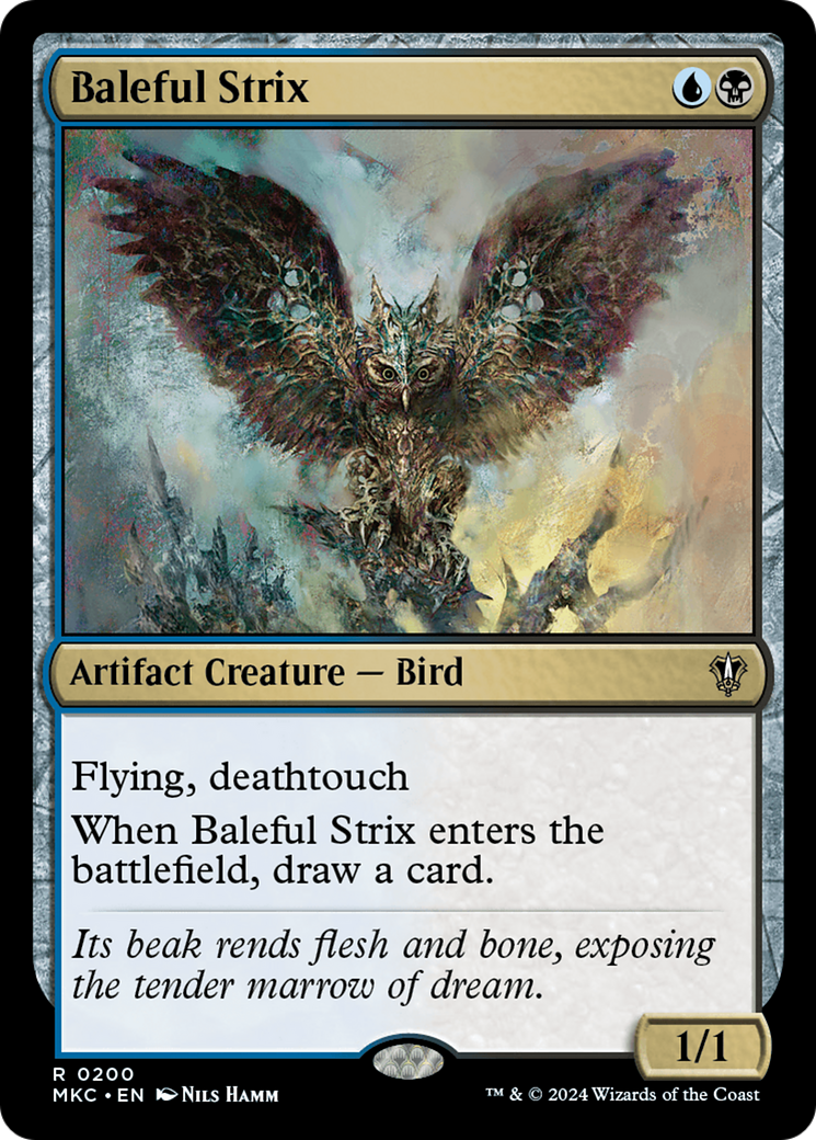 Baleful Strix (MKC-200) [Murders at Karlov Manor Commander] MTG Single Wizards of the Coast