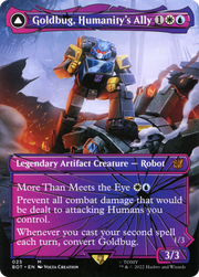 Goldbug, Humanity's Ally (Shattered Glass) (BOT-025) [Transformers] (Borderless) MTG Single Wizards of the Coast