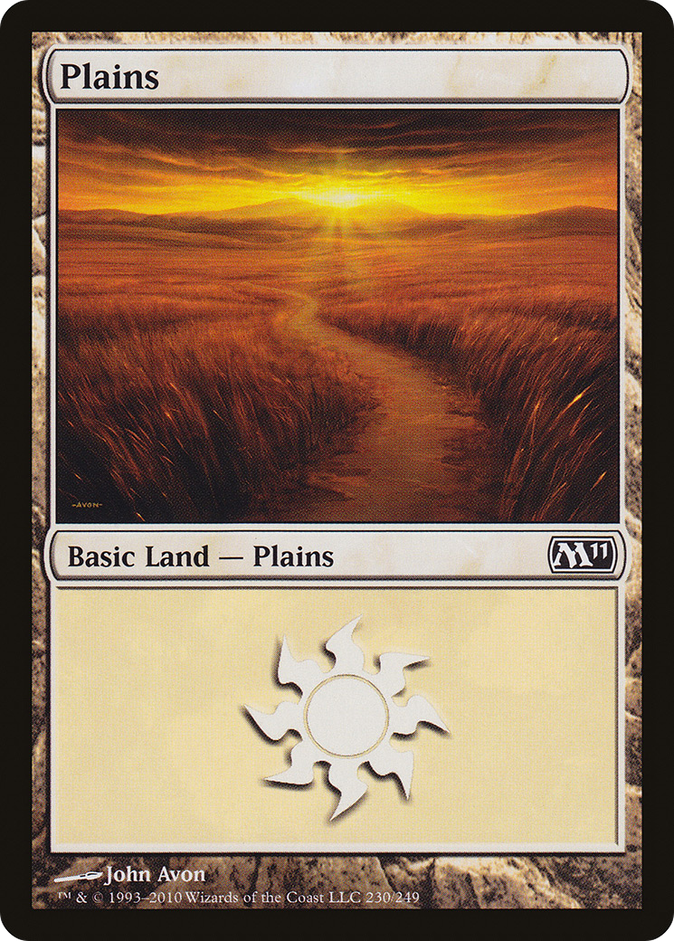 Plains (230) (M11-230) [Magic 2011] Foil MTG Single Wizards of the Coast