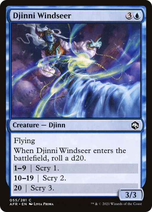 Djinni Windseer (AFR-055) [Adventures in the Forgotten Realms] Foil MTG Single Wizards of the Coast