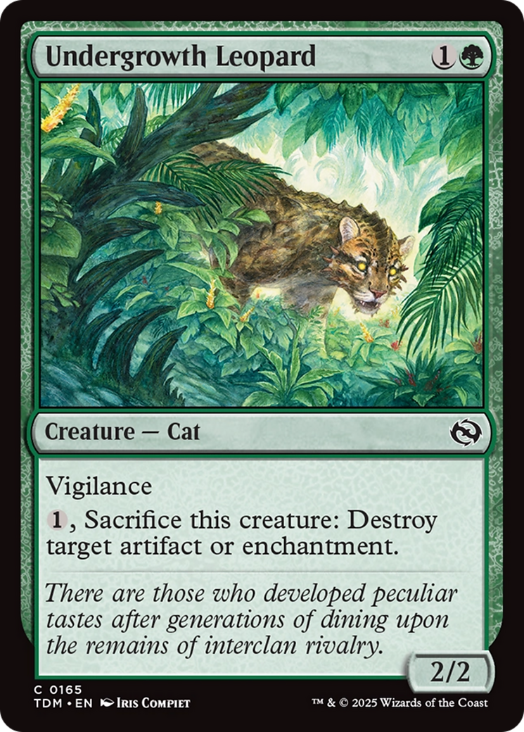 Undergrowth Leopard (TDM-165) [Tarkir: Dragonstorm] Foil MTG Single Wizards of the Coast