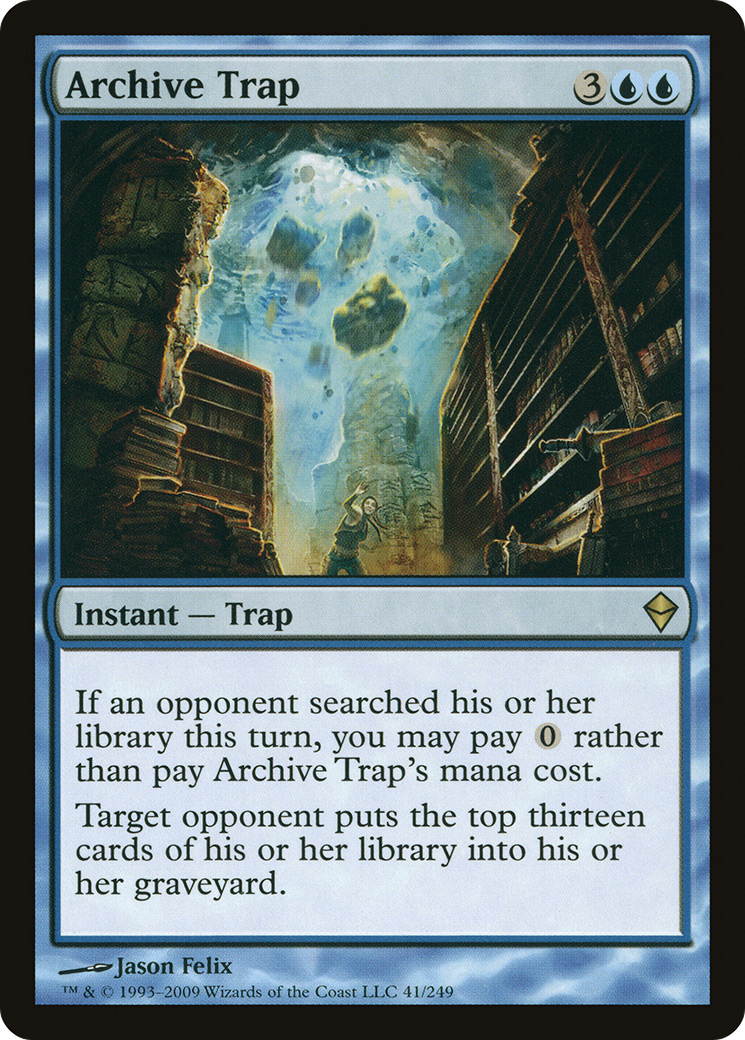 Archive Trap [Zendikar] MTG Single Magic: The Gathering