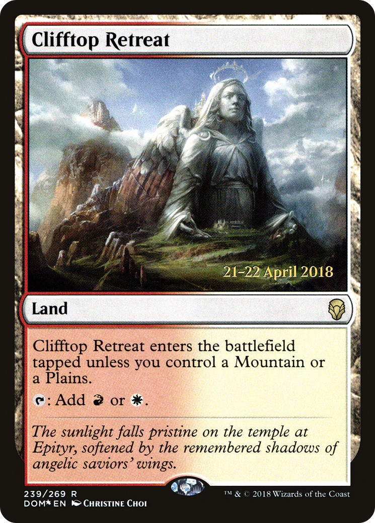 Clifftop Retreat (PRE-239) [Dominaria Promos] Foil MTG Single Wizards of the Coast
