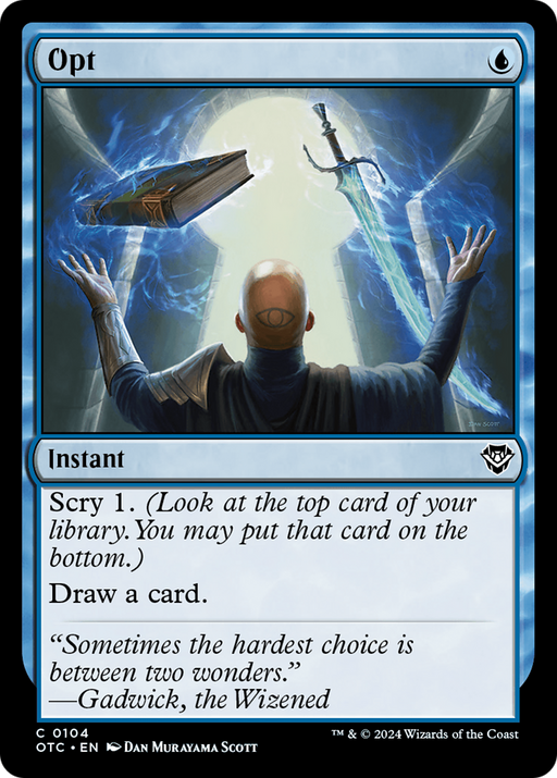 Opt (OTC-104) [Outlaws of Thunder Junction Commander] MTG Single Wizards of the Coast