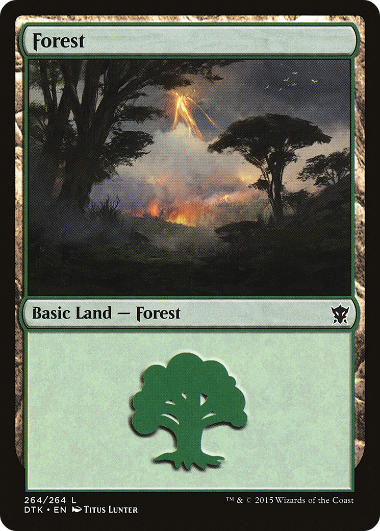 Forest (264) (DTK-264) [Dragons of Tarkir] Foil MTG Single Wizards of the Coast