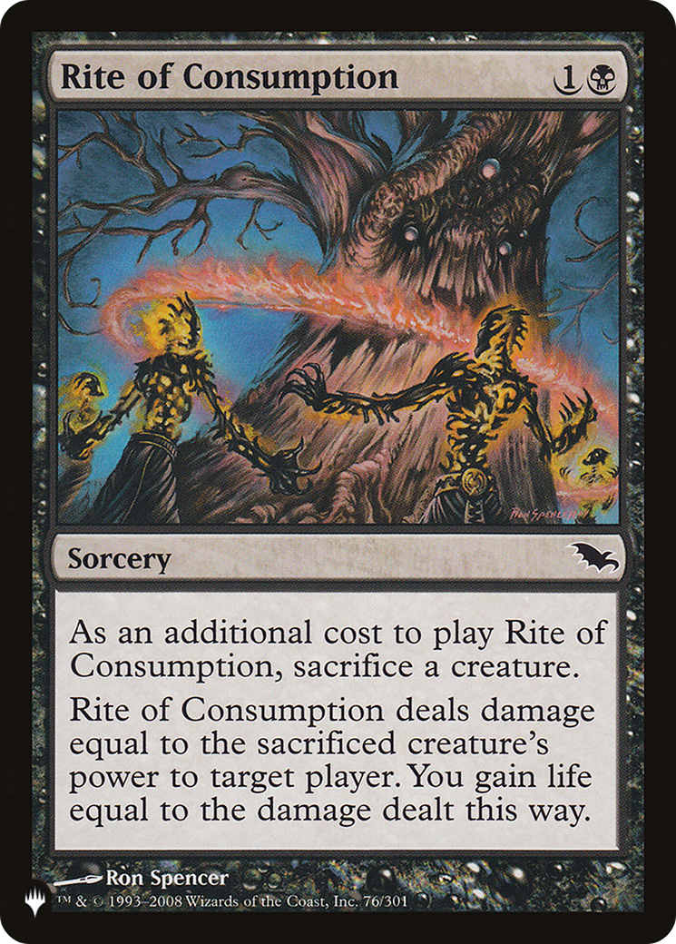 Rite of Consumption (LIST-76/301) [Mystery Booster] The List MTG Single Wizards of the Coast