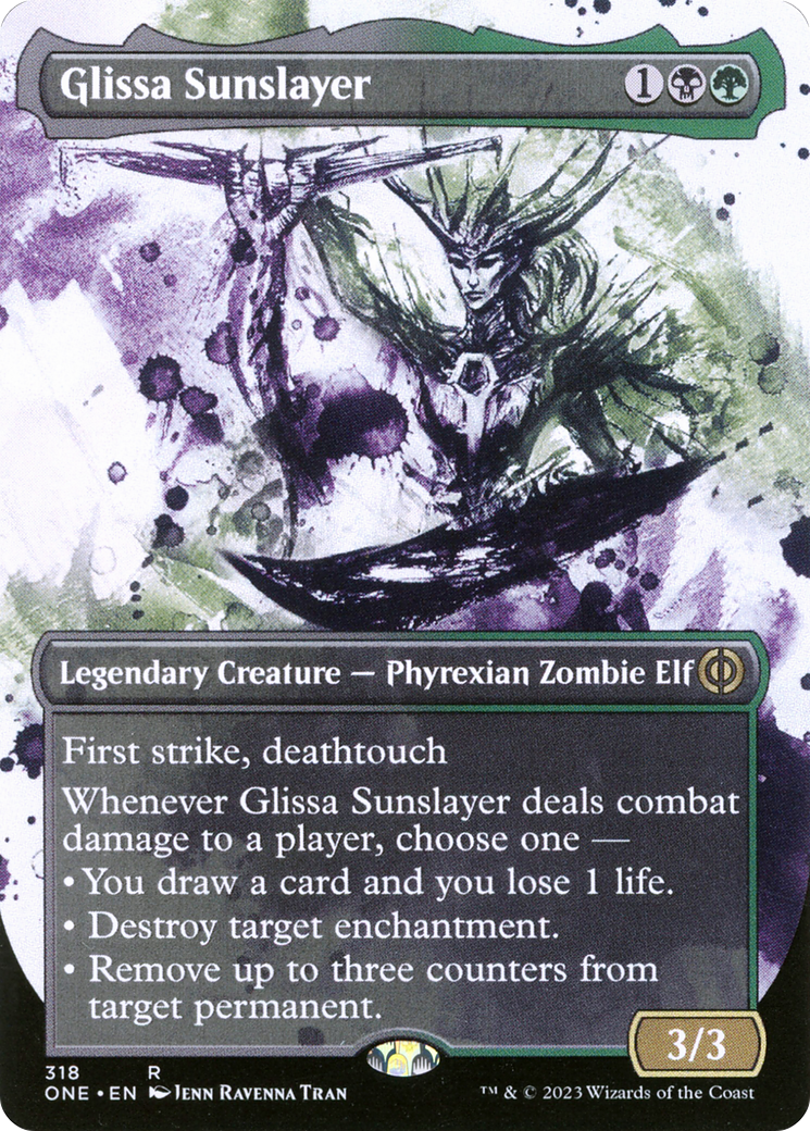 Glissa Sunslayer (ONE-318) [Phyrexia: All Will Be One] (Showcase) (Borderless) Foil MTG Single Wizards of the Coast