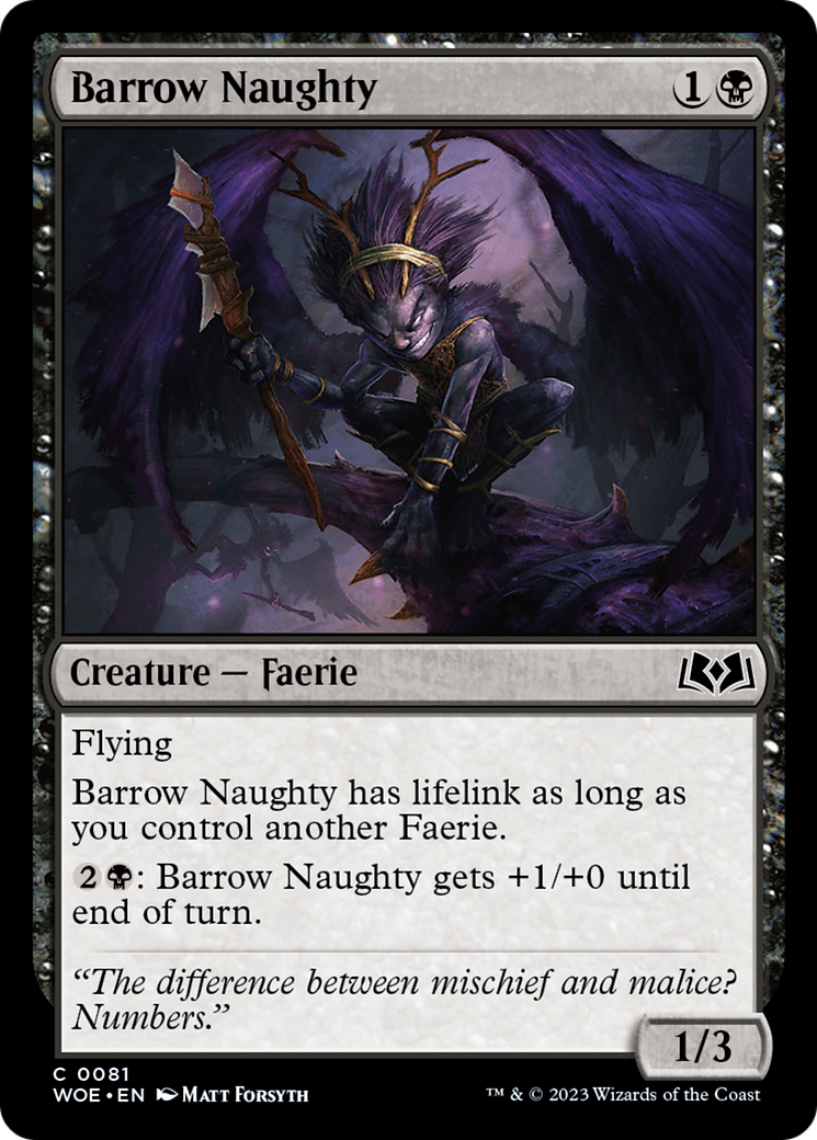 Barrow Naughty (WOE-081) [Wilds of Eldraine] Foil MTG Single Wizards of the Coast