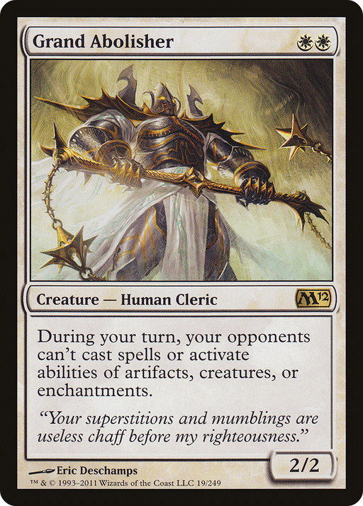 Grand Abolisher (M12-019) [Magic 2012] Foil MTG Single Wizards of the Coast