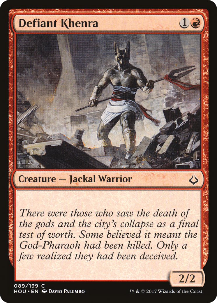 Defiant Khenra (HOU-089) [Hour of Devastation] MTG Single Wizards of the Coast