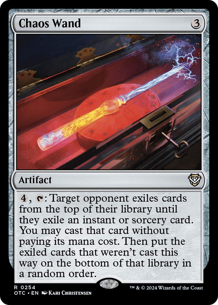 Chaos Wand (OTC-254) [Outlaws of Thunder Junction Commander] MTG Single Wizards of the Coast