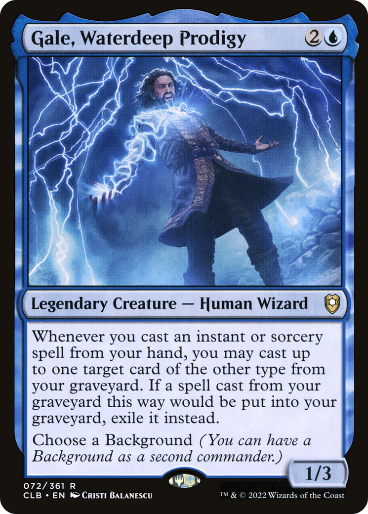 Gale, Waterdeep Prodigy (CLB-072) [Commander Legends: Battle for Baldur's Gate] MTG Single Wizards of the Coast