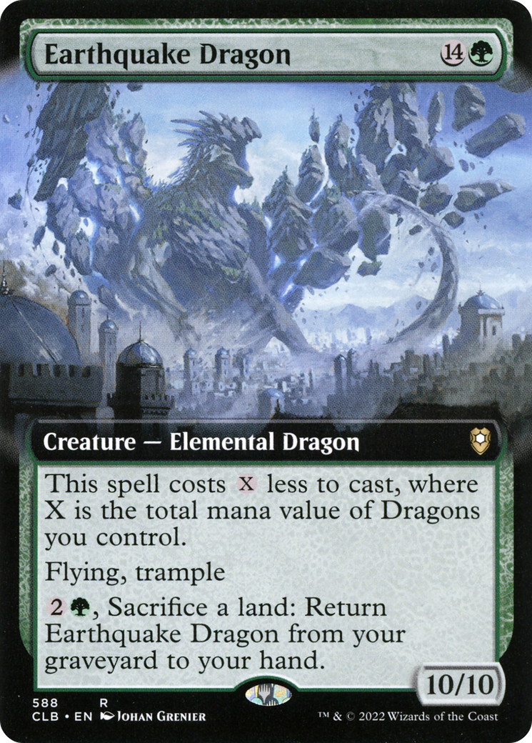 Earthquake Dragon (CLB-588) [Commander Legends: Battle for Baldur's Gate] (Extended Art) MTG Single Wizards of the Coast