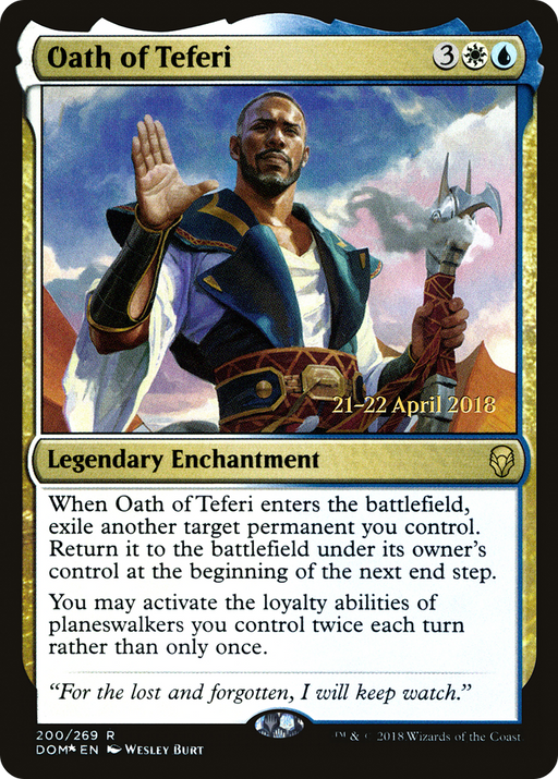 Oath of Teferi (PRE-200) [Dominaria Promos] Foil MTG Single Wizards of the Coast