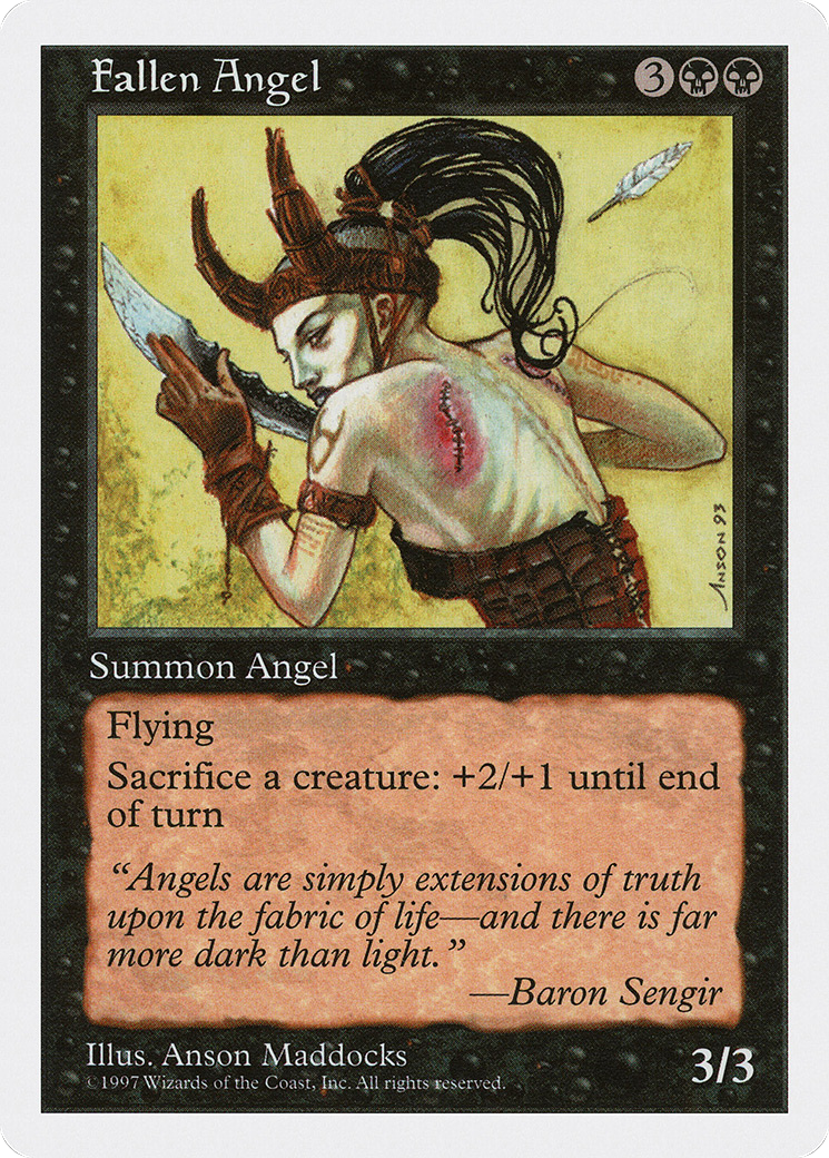 Fallen Angel (5ED-161) [Fifth Edition] MTG Single Wizards of the Coast