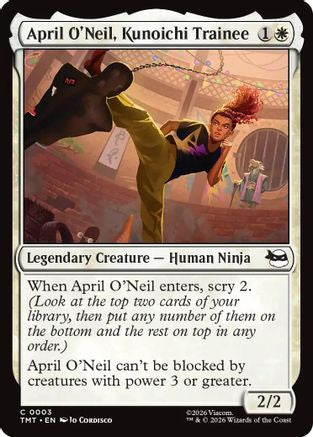 April O'Neil, Kunoichi Trainee (TMT-003) [Teenage Mutant Ninja Turtles] Foil MTG Single Wizards of the Coast