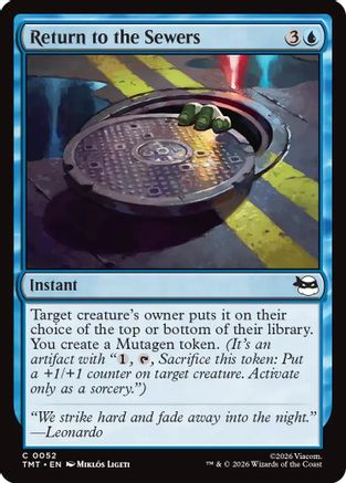 Return to the Sewers (TMT-052) [Teenage Mutant Ninja Turtles] Foil MTG Single Wizards of the Coast