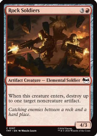 Rock Soldiers (TMT-107) [Teenage Mutant Ninja Turtles] Foil MTG Single Wizards of the Coast