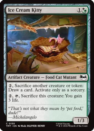 Ice Cream Kitty (TMT-150) [Teenage Mutant Ninja Turtles] Foil MTG Single Wizards of the Coast