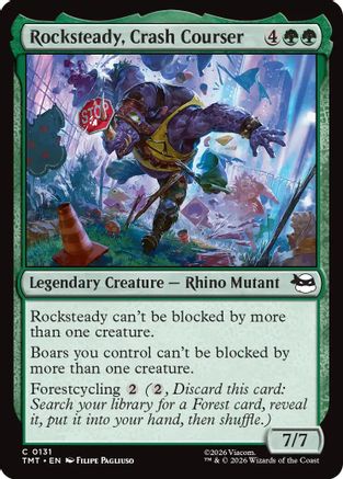 Rocksteady, Crash Courser (TMT-131) [Teenage Mutant Ninja Turtles] MTG Single Wizards of the Coast