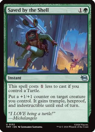 Saved by the Shell (TMT-132) [Teenage Mutant Ninja Turtles] Foil MTG Single Wizards of the Coast