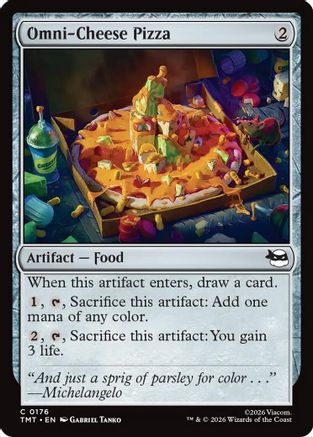 Omni-Cheese Pizza (TMT-176) [Teenage Mutant Ninja Turtles] Foil MTG Single Wizards of the Coast