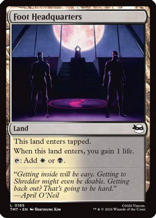 Foot Headquarters (TMT-185) [Teenage Mutant Ninja Turtles] MTG Single Wizards of the Coast