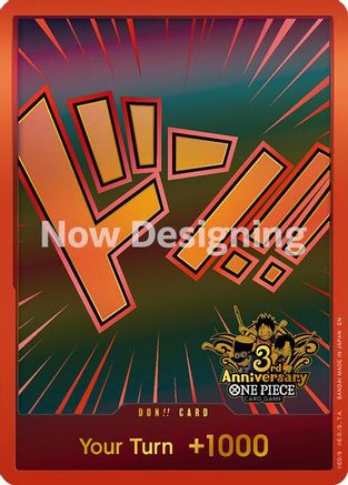 DON!! Card (Japanese Version 3rd Anniversary Set) [One Piece Promotion Cards] Foil One Piece Single Bandai