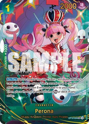 Perona (Japanese Version 3rd Anniversary Set) (OP12-034) [One Piece Promotion Cards] Foil One Piece Single Bandai