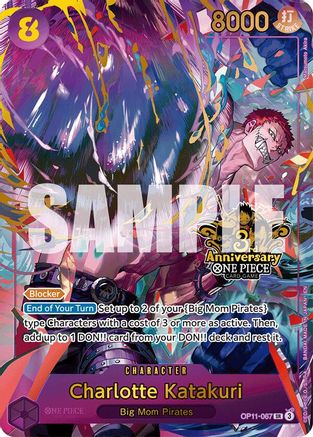 Charlotte Katakuri (Japanese Version 3rd Anniversary Set) (OP11-067) [One Piece Promotion Cards] Foil One Piece Single Bandai