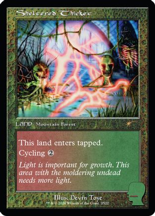 Sheltered Thicket (SLD-2522) [Secret Lair] Drop Series MTG Single Wizards of the Coast