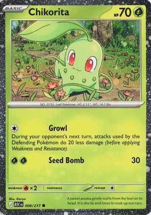 Chikorita (Cosmos Holo) (8) Holofoil [Misc: Cards & Products] Pokemon Single Pokémon