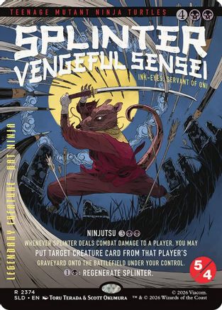 Splinter, Vengeful Sensei - Ink-Eyes, Servant of Oni (SLD-2374) [Secret Lair] Drop Series Foil MTG Single Wizards of the Coast
