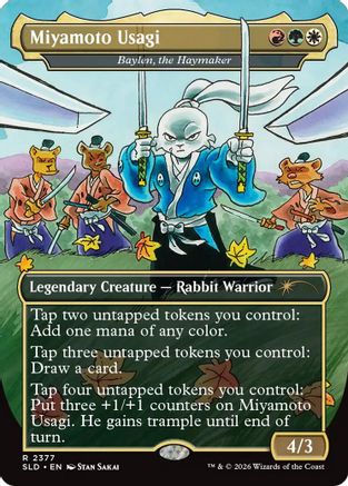 Miyamoto Usagi - Baylen, the Haymaker (SLD-2377) [Secret Lair] Drop Series Foil MTG Single Wizards of the Coast
