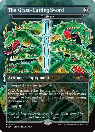 The Grass-Cutting Sword - Sunforger (SLD-2381) [Secret Lair] Drop Series MTG Single Wizards of the Coast