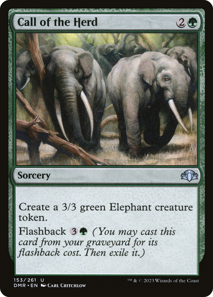 Call of the Herd (DMR-153) [Dominaria Remastered] MTG Single Wizards of the Coast