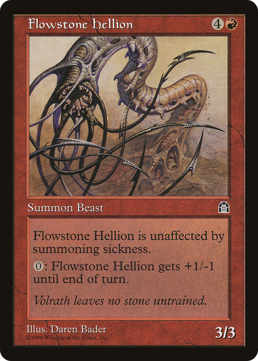 Flowstone Hellion (STH-084) [Stronghold] MTG Single Wizards of the Coast