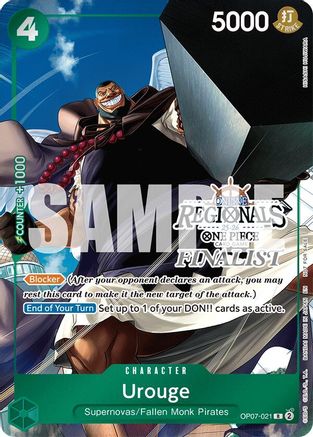 Urouge (Online Regional Finalist Card Set 2025 Vol.1) (OP07-021) [One Piece Promotion Cards] Foil One Piece Single Bandai