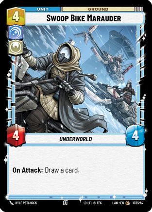 Swoop Bike Marauder (107/264) [A Lawless Time] Star Wars: Unlimited Single Disney