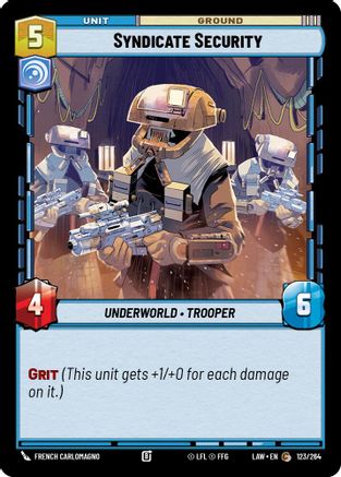Syndicate Security (123/264) [A Lawless Time] Star Wars: Unlimited Single Disney