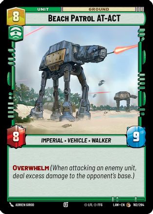Beach Patrol AT-ACT (162/264) [A Lawless Time] Star Wars: Unlimited Single Disney