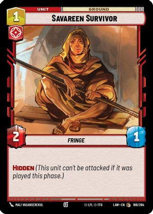 Savareen Survivor (188/264) [A Lawless Time] Star Wars: Unlimited Single Disney