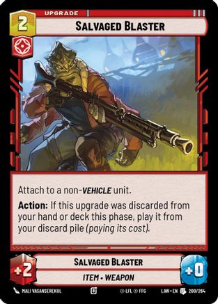 Salvaged Blaster (200/264) [A Lawless Time] Star Wars: Unlimited Single Disney
