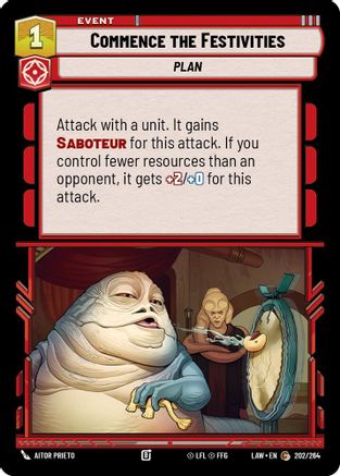 Commence the Festivities (202/264) [A Lawless Time] Star Wars: Unlimited Single Disney