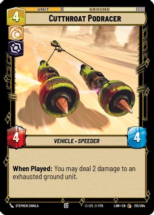 Cutthroat Podracer (213/264) [A Lawless Time] Star Wars: Unlimited Single Disney