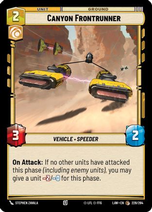 Canyon Frontrunner (228/264) [A Lawless Time] Star Wars: Unlimited Single Disney