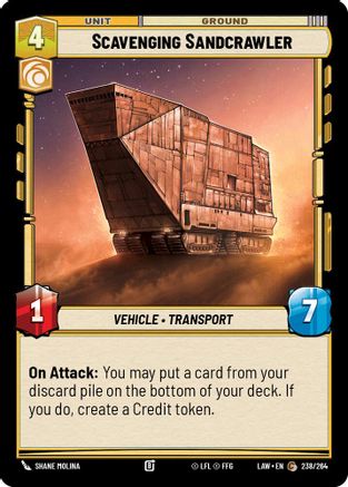 Scavenging Sandcrawler (238/264) [A Lawless Time] Star Wars: Unlimited Single Disney