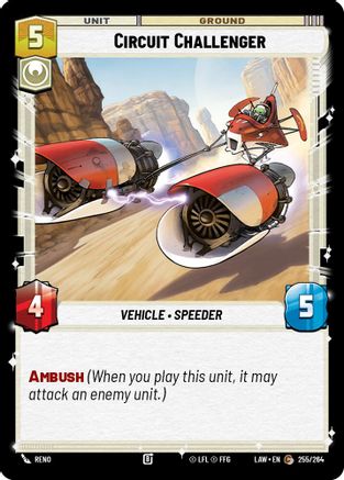 Circuit Challenger (255/264) [A Lawless Time] Star Wars: Unlimited Single Disney