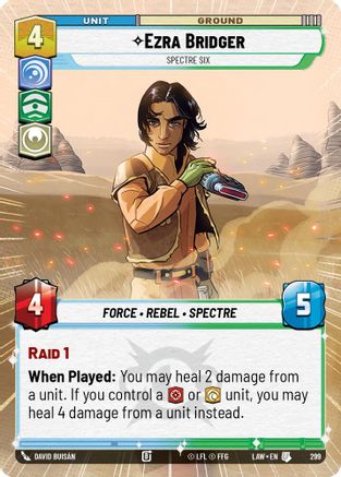 Ezra Bridger - Spectre Six (Hyperspace) (299) [A Lawless Time] Star Wars: Unlimited Single Disney