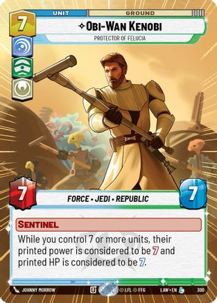 Obi-Wan Kenobi - Protector of Felucia (Hyperspace) (300) [A Lawless Time] Star Wars: Unlimited Single Disney